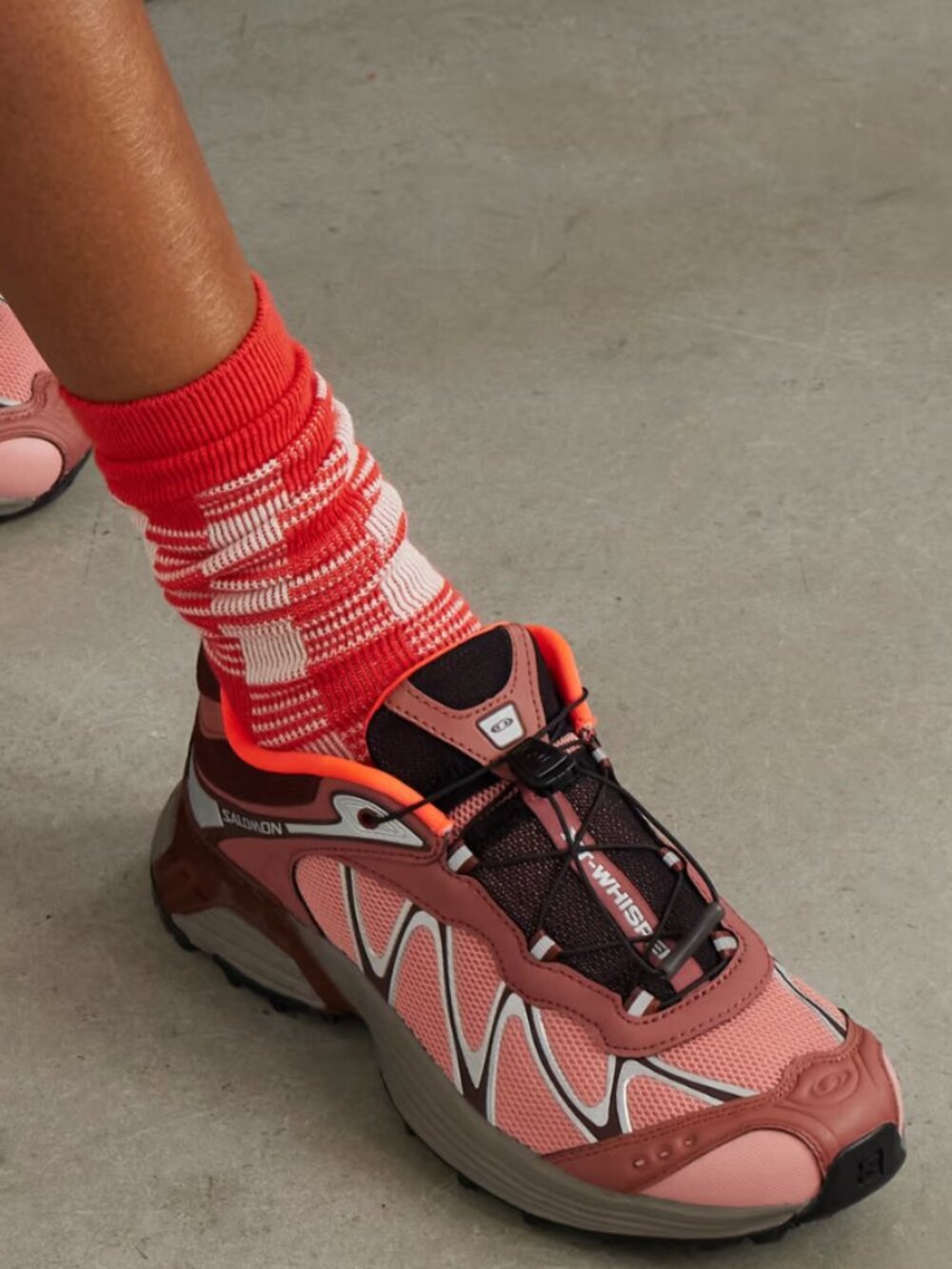 Salomon XT-Whisper Sneakers - Burgundy, Pink and Red